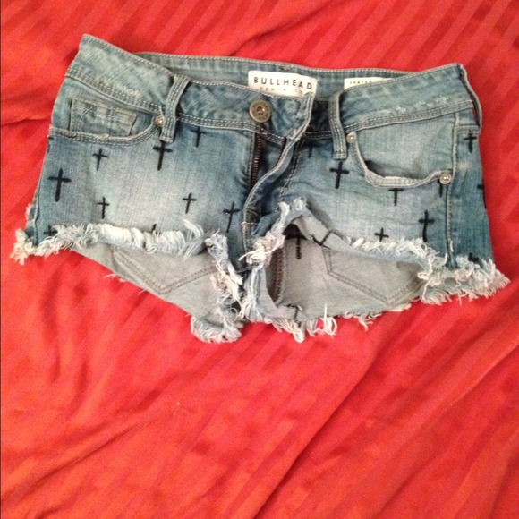 Short Shorts With Crosses