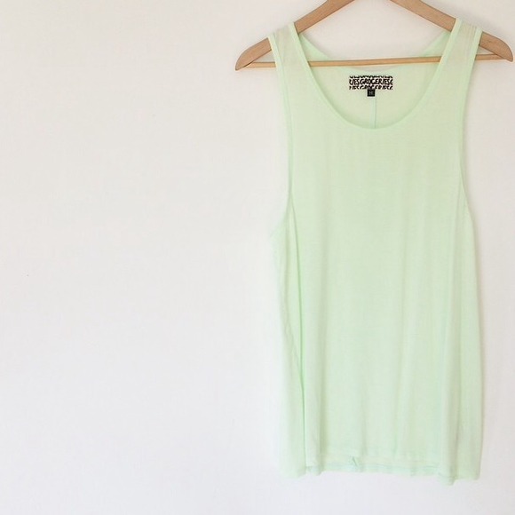 groceries mint green dropped armhole tank - Picture 2 of 2