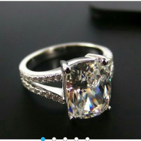 3.85 ct diamond ring engagement wedding pt950 - Picture 2 of 4