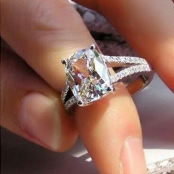 3.85 ct diamond ring engagement wedding pt950 - Picture 3 of 4