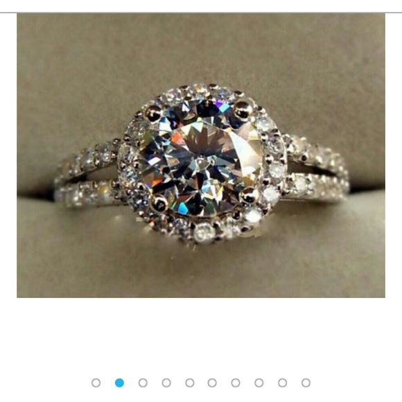 Jewelry - 2ct auth engagement bridal wedding jewlery ring