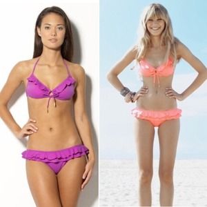 Roxy Ruffled pink bikini👙👙