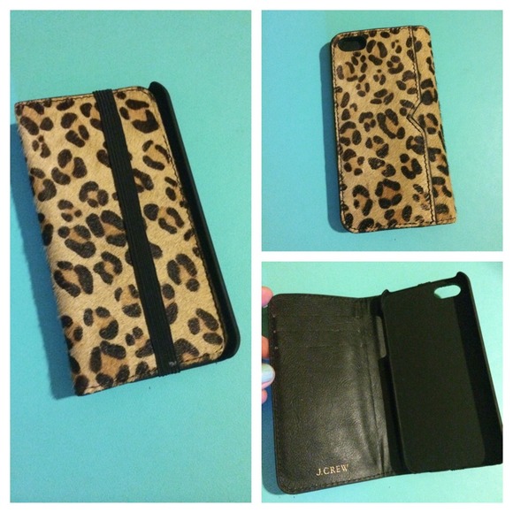 J Crew leopard phone case