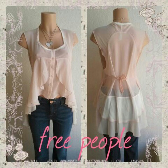 Free People Tops - *BUNDLED*FREE PEOPLE NEW ROMANTICS SHEER TOP