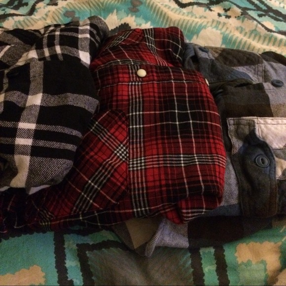 On hold!! Bundle of three flannels