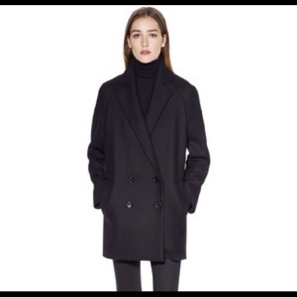 Theory cafe wool coat in black. Super cool. - Picture 1 of 2