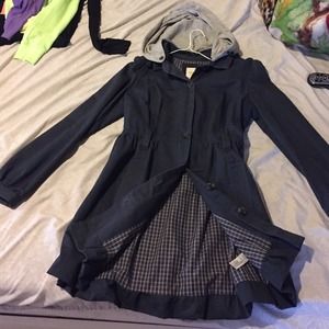 Heritage baby doll trench coat navy blue