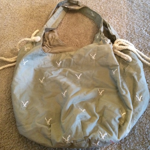 American eagle khaki medium sized purse