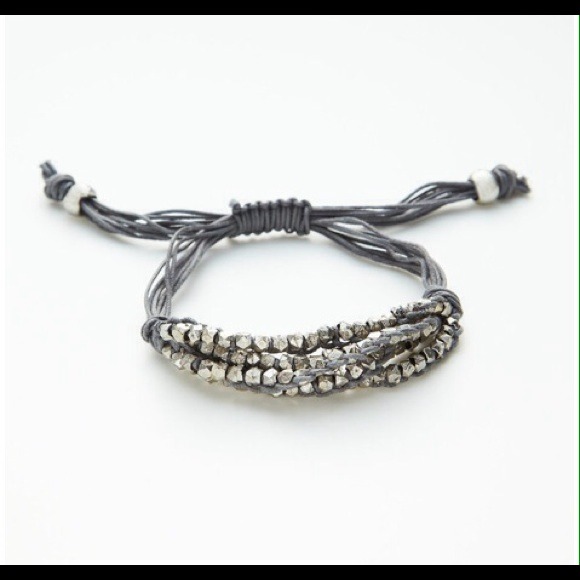 Shashi Five Row Silver Nugget Bracelet