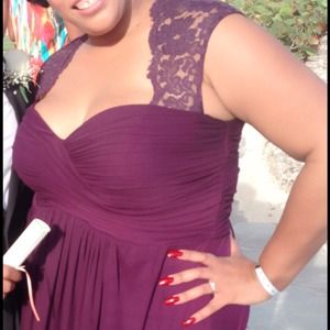 Plum dress brides maid