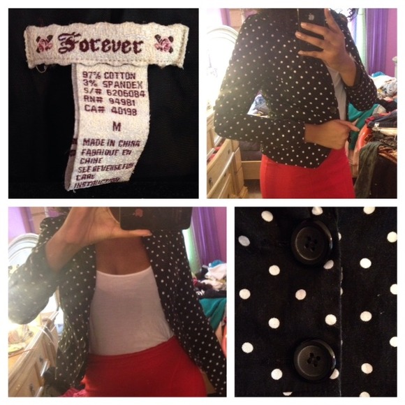 ✨ SOLD! ✨ Adorable Polka Dot Blazer - Picture 2 of 2