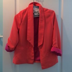 Orange blazer with pink silk lining!