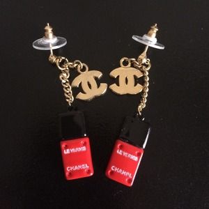 Nail polish earrings