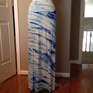 Fun, soft, tie-dye maxi skirt!