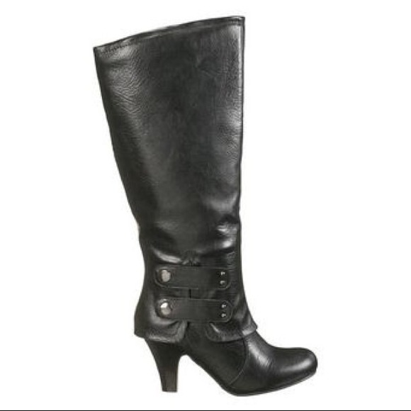 NWOT Faux Black Leather Boots!