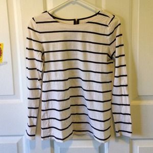 Loft striped scoop neck