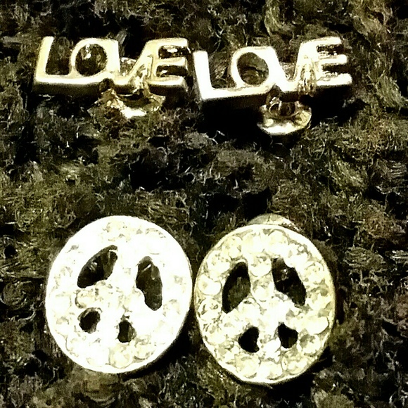 Peace and love earrings