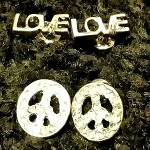 Peace and love earrings