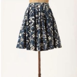 Anthropologie Lil Plaited Brushstrokes Skirt 6