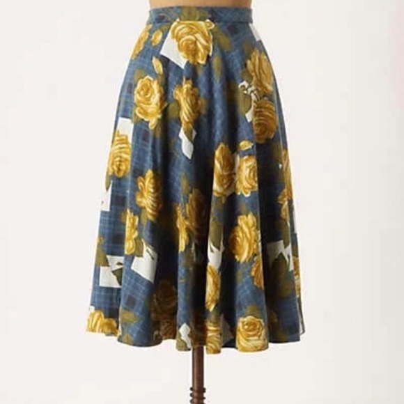 Anthropologie Dresses & Skirts - Anthropologie Odille Settee Roses Skirt NWOT sz 10