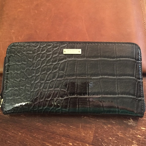 kate spade Knightsbridge Croc Patent Neda Wallet