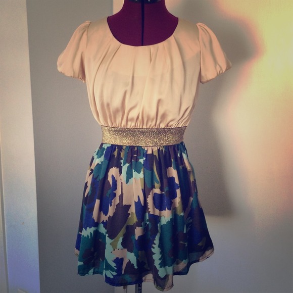 Date Night Flower Print Mini Dress Small