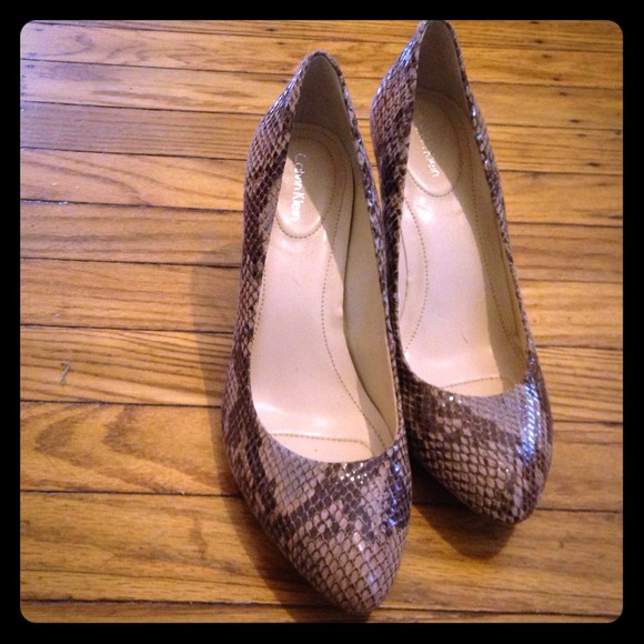 Calvin Klein Alligator Skin Heels