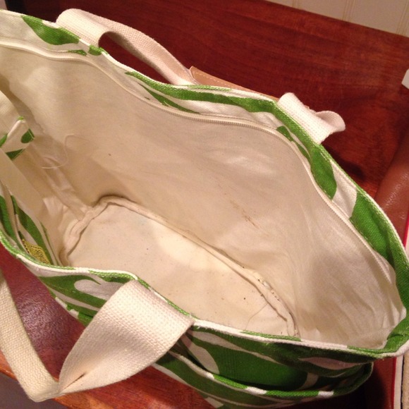 Emerald green canvas bag - Picture 3 of 3