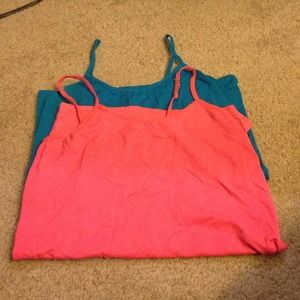 **BUNDLED** two tank tops ; Blue and Orange