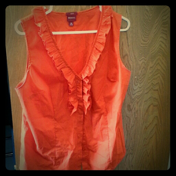 Nwot Sleeveless burnt orange top