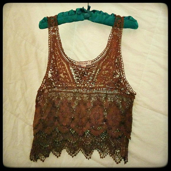 ×SOLD× Forever 21 Moss Green Lace Tank