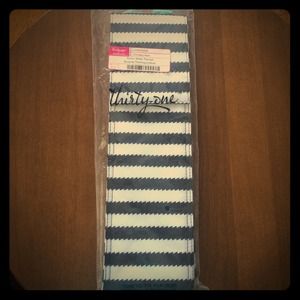 Navy & White Insulated Wine Bag