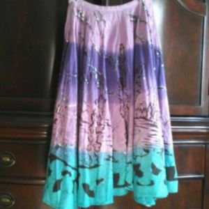 SWEET BY MISS ME FLARE MIDI EMBELLISHED SKIRT - S