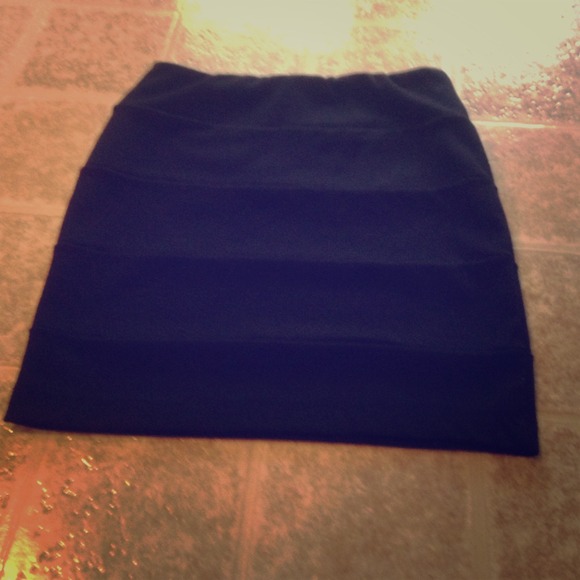 Tight Black Body Con Skirt From PacSun