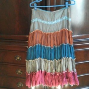 AVENUE MONTAIGNE PARIS MIDI FLARE SKIRT - S