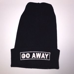 Brandy Melville "GO AWAY" Slouchy Beanie