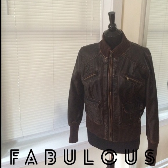 Faux leather jacket