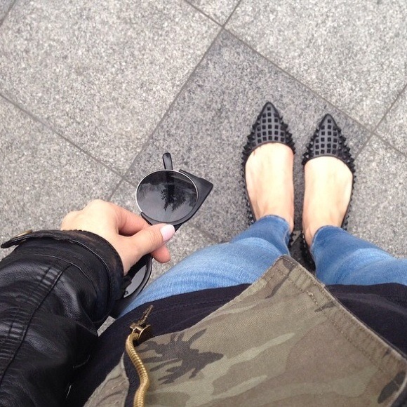 Zara Shoes - Studded Flats
