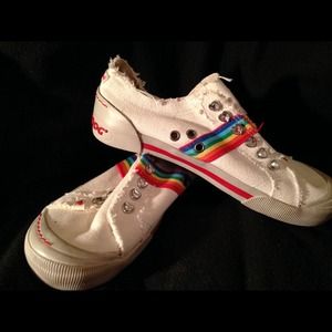 Rocketdog rainbow low top slip on size 8