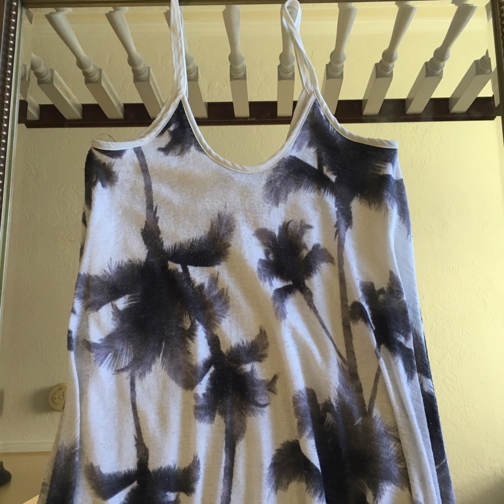 Fab'rik High-Low Palm Tree Print Dress
