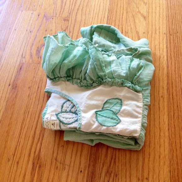 Anthropologie Flutter Sleeve Dress w/ Leaves!