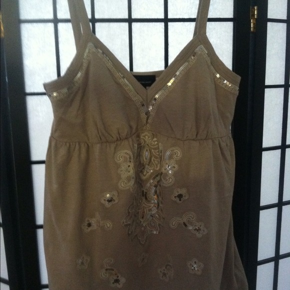 Grey sequined tank