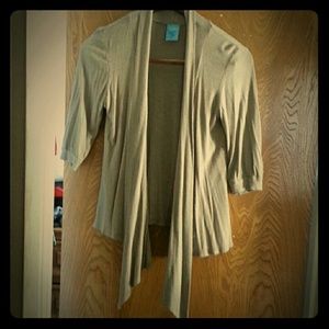 Beige 3/4 sleeve cardigan
