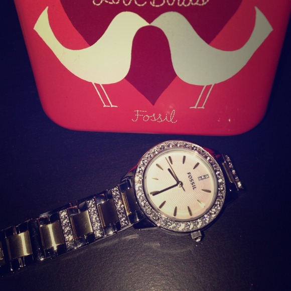 ✨Gold and Silver Fossil watch✨