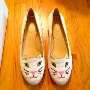 Charlotte Olympia kitty cat flat shoes