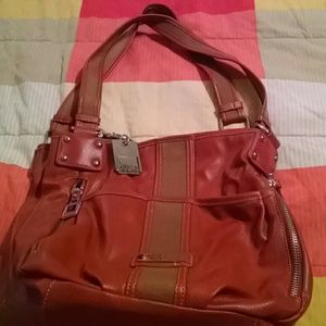 Burnt orange Tyler Rodan purse with key chain