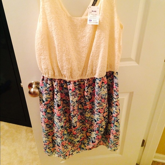 Lace and floral dress