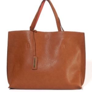NWOT faux leather Street Level reversible tote