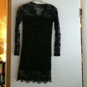 Black lace dress-  Small