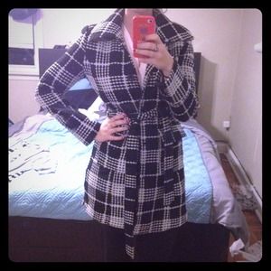 Black and white coat
